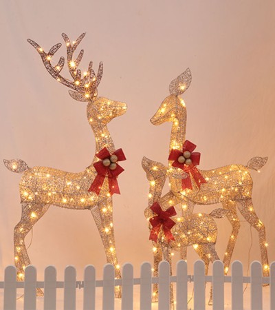 独立日派对气氛发光圣诞套装鹿子摆件圣诞节橱窗场地布置装饰道具 独立日派对气氛发光圣诞套装鹿子摆件圣诞节橱窗场地布置装饰道具