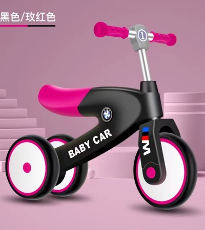 Children's scooters, children's sports cars, outdoor roller coasters, educational sliding toys, freeing adults' hands - 黑色-玫红色 Children's scooters, children's sports cars, outdoor roller coasters, educational sliding toys, freeing adults' hands - 黑色-玫红色