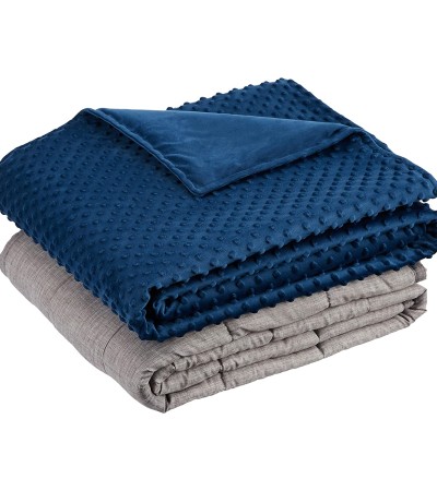 Weighted Blanket with Minnie Duvet Cover -12 pounds, 48 x 72 inches - 蓝色 Weighted Blanket with Minnie Duvet Cover -12 pounds, 48 x 72 inches - 蓝色