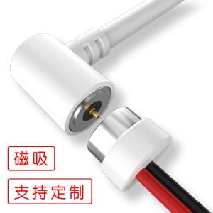 圆形2PIN磁吸连接器充电头连接线