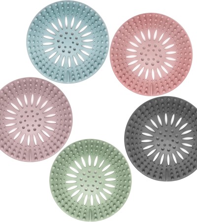 Hair Catcher durable silicone hair plug shower drain cover is easy to install and clean, suitable for bathtubs and kitchens, set of 5 pieces Hair Catcher durable silicone hair plug shower drain cover is easy to install and clean, suitable for bathtubs and kitchens, set of 5 pieces