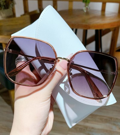 Uv protection large frame sunshade sunglasses for adult women