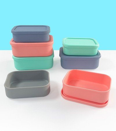 Silicone square lunch box Silicone square lunch box