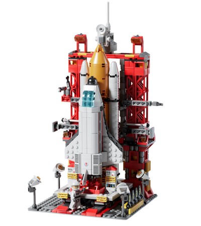 Space rocket ship building block model Space rocket ship building block model