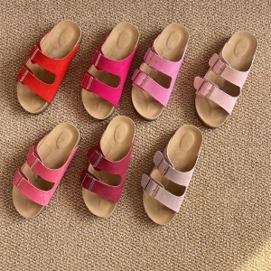 真皮勃肯软木底大码男女凉鞋