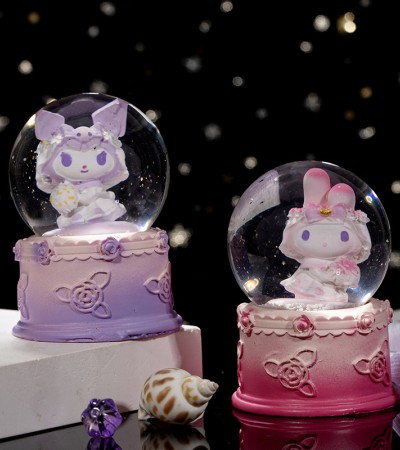 卡通发光透明玻璃水晶球