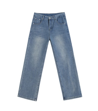 Retro washed denim jeans