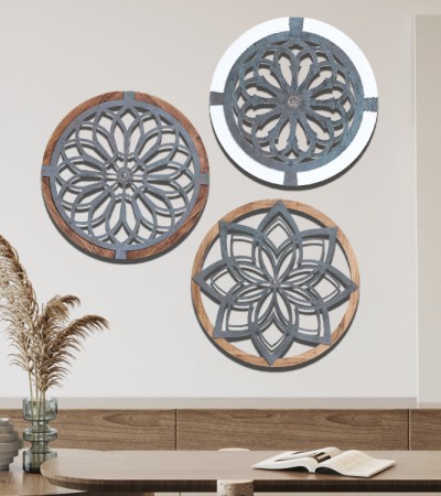 Circular wall artwork, wooden decoration, wall seals, wall hanging pieces, wall hanging patterns, household decorations