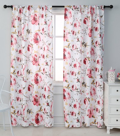 北欧布艺印花窗帘卧室遮光打孔可批发新款少女卧室窗帘布 北欧布艺印花窗帘卧室遮光打孔可批发新款少女卧室窗帘布