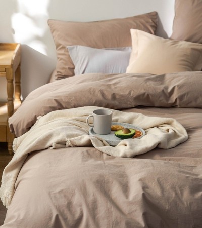 纯棉春秋四件套床上用品被套床单全棉拼纯色床笠款套 纯棉春秋四件套床上用品被套床单全棉拼纯色床笠款套