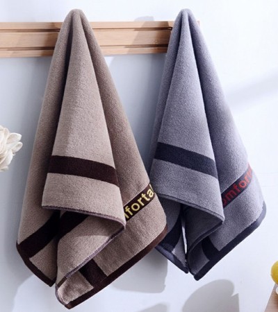 加厚纯棉毛巾男士深色洗脸巾柔软提花面巾全棉 加厚纯棉毛巾男士深色洗脸巾柔软提花面巾全棉