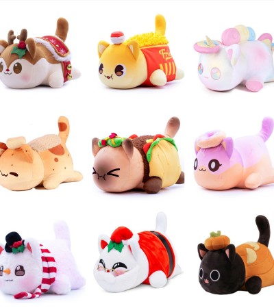 圣诞猫毛绒动物玩具天使猫咪毛绒公仔儿童玩偶柔软抱枕 圣诞猫毛绒动物玩具天使猫咪毛绒公仔儿童玩偶柔软抱枕