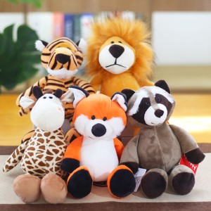 Forest Animal Doll Plush Toys Elephant Monkey Tiger Lion Giraffe Doll Children's Gift Item Wholesale Forest Animal Doll Plush Toys Elephant Monkey Tiger Lion Giraffe Doll Children's Gift Item Wholesale