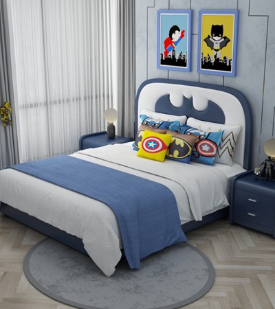 儿童床女孩公主床粉色女童床现代简约皮床网红卡通 蝙蝠单人儿童 儿童床女孩公主床粉色女童床现代简约皮床网红卡通 蝙蝠单人儿童