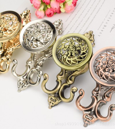 合金小底 欧式锌合金窗帘墙钩挂钩 金属挂球用壁钩窗饰 - 红古 合金小底 欧式锌合金窗帘墙钩挂钩 金属挂球用壁钩窗饰 - 红古