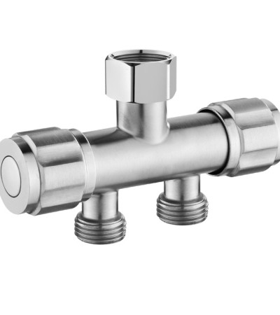 304不锈钢洗衣机水龙头分流器 一进二出双出水一分二转接头水龙头 304不锈钢洗衣机水龙头分流器 一进二出双出水一分二转接头水龙头