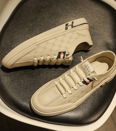 春季新款潮流薄款平板鞋休闲百搭一脚蹬潮鞋小白鞋男鞋 - 杏色/39 春季新款潮流薄款平板鞋休闲百搭一脚蹬潮鞋小白鞋男鞋 - 杏色/39